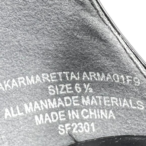 Anne‎ Klein Womens Size 6.5 Black Patent Block Heels Dress Sandals Shoes - Picture 13 of 13